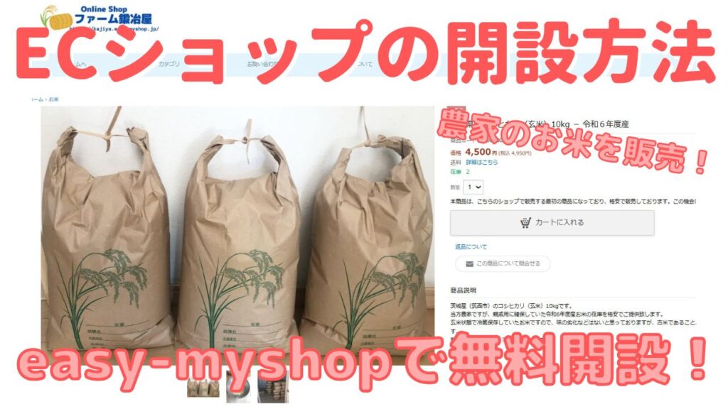 easy-myshopでECショップを完全無料で開設する方法